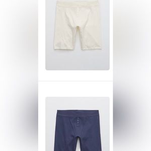 (2) Aerie Chilly Pointelle 5 inch boy short Womens large